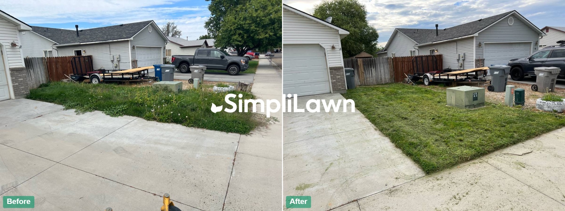 Yard Cleanup — Weed pull & first mow on neglected lot, Los Angeles, CA