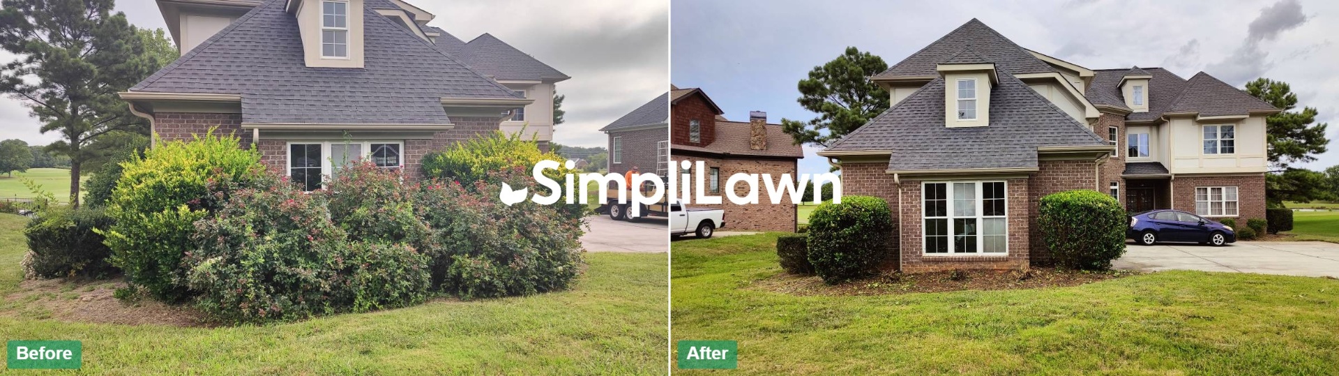 Landscaping — Estate shrubs trimmed to tidy mounds, Richmond, VA