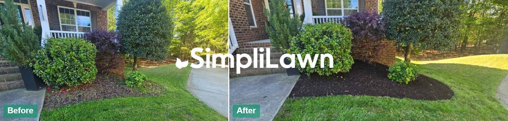 Before and after lawn transformation